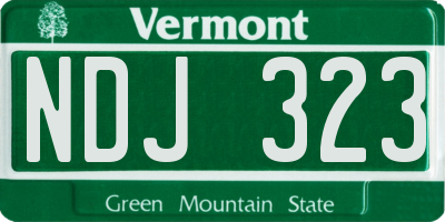 VT license plate NDJ323
