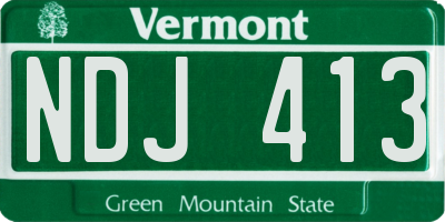VT license plate NDJ413