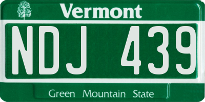VT license plate NDJ439