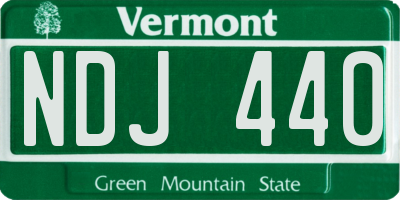 VT license plate NDJ440