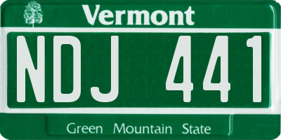 VT license plate NDJ441