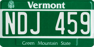 VT license plate NDJ459