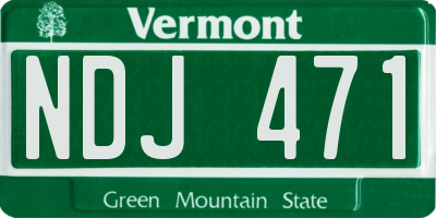 VT license plate NDJ471