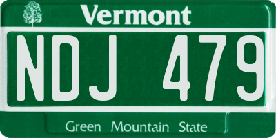 VT license plate NDJ479