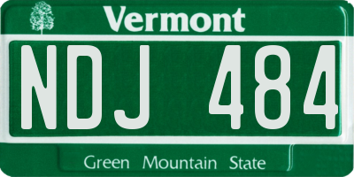 VT license plate NDJ484