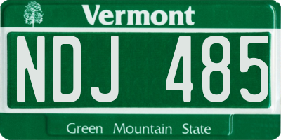 VT license plate NDJ485