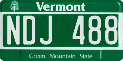 VT license plate NDJ488