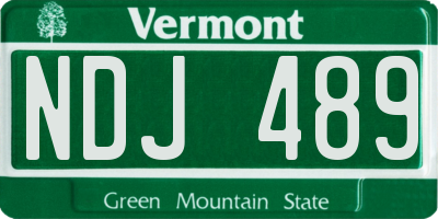 VT license plate NDJ489