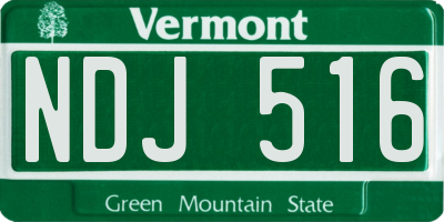 VT license plate NDJ516