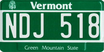 VT license plate NDJ518
