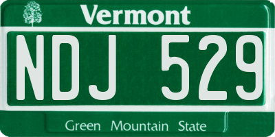 VT license plate NDJ529