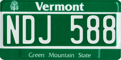 VT license plate NDJ588