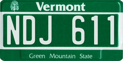 VT license plate NDJ611