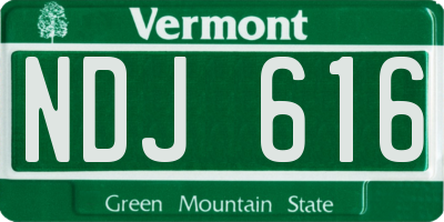 VT license plate NDJ616