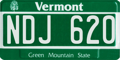 VT license plate NDJ620