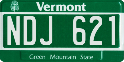 VT license plate NDJ621