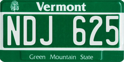 VT license plate NDJ625