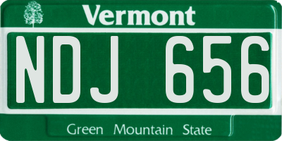 VT license plate NDJ656