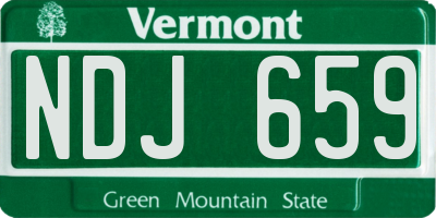 VT license plate NDJ659