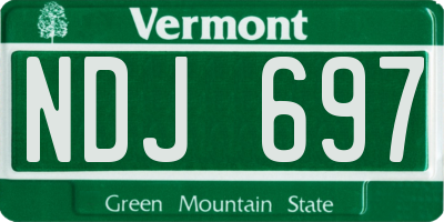 VT license plate NDJ697