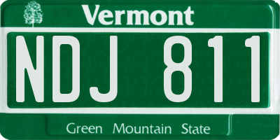 VT license plate NDJ811