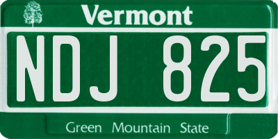 VT license plate NDJ825