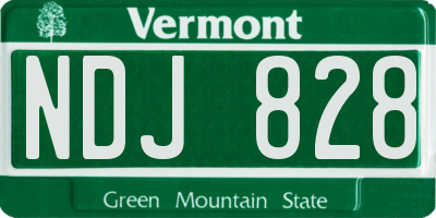 VT license plate NDJ828