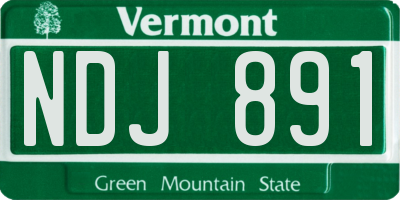 VT license plate NDJ891