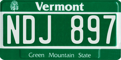 VT license plate NDJ897