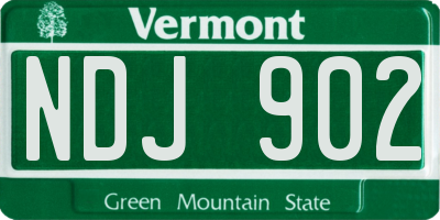 VT license plate NDJ902