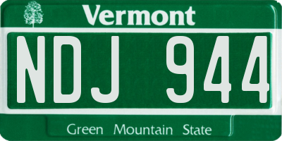 VT license plate NDJ944
