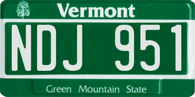 VT license plate NDJ951