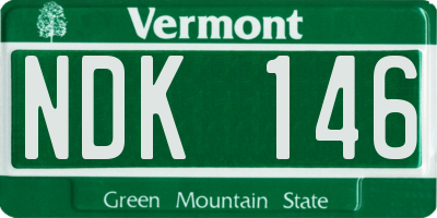 VT license plate NDK146