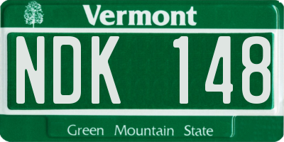 VT license plate NDK148