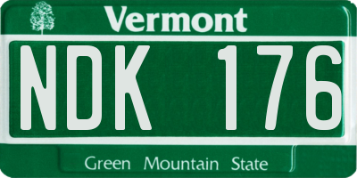 VT license plate NDK176