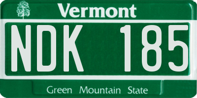 VT license plate NDK185