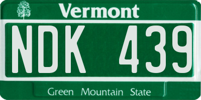VT license plate NDK439
