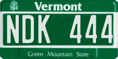 VT license plate NDK444
