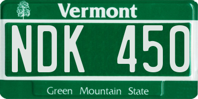 VT license plate NDK450
