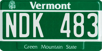 VT license plate NDK483