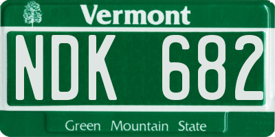 VT license plate NDK682