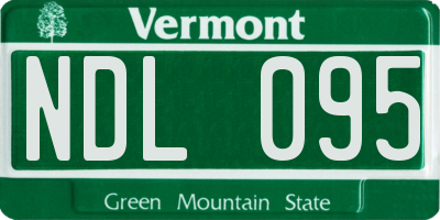 VT license plate NDL095