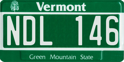 VT license plate NDL146
