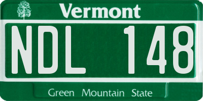VT license plate NDL148
