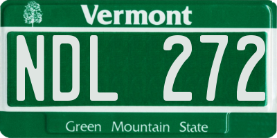 VT license plate NDL272