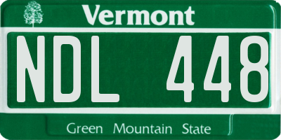 VT license plate NDL448