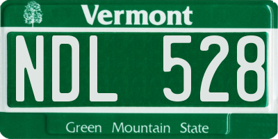 VT license plate NDL528