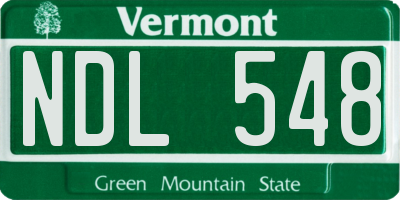 VT license plate NDL548