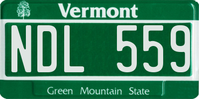 VT license plate NDL559