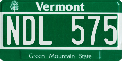 VT license plate NDL575